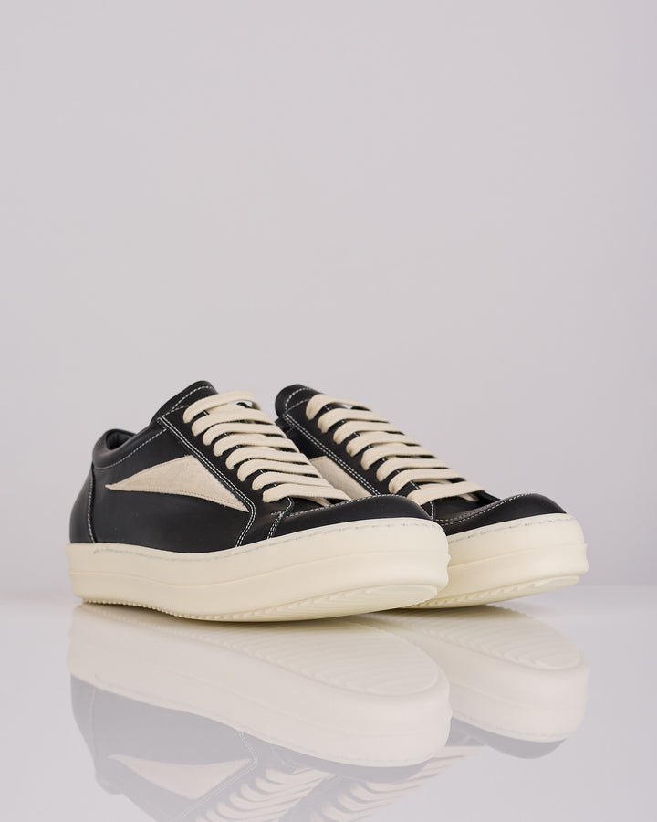 Rick Owens Tower Vintage Sneaker Full Grain Black/Milk