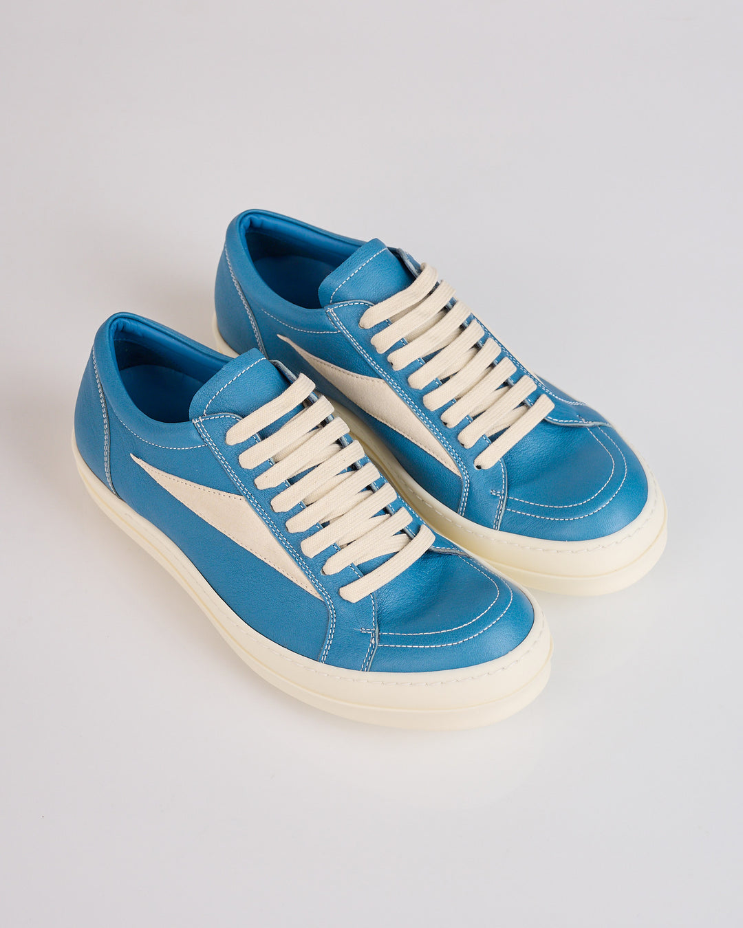 Rick Owens Tower Vintage Sneaker Washed Lamb Nublu Milk