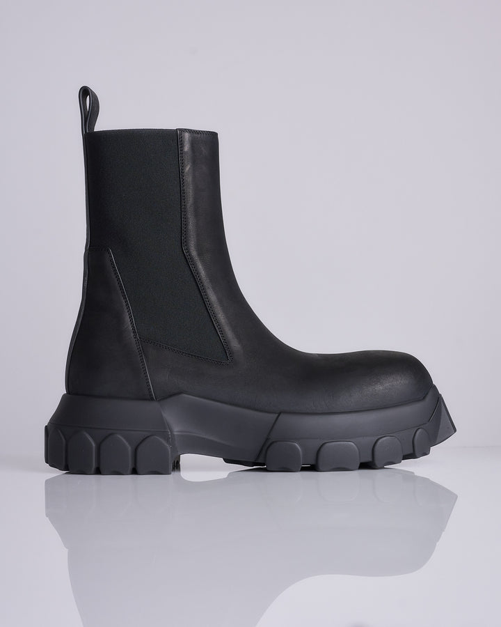 Rick Owens Tractor Beatle Boot LWN Nubuck Black Black