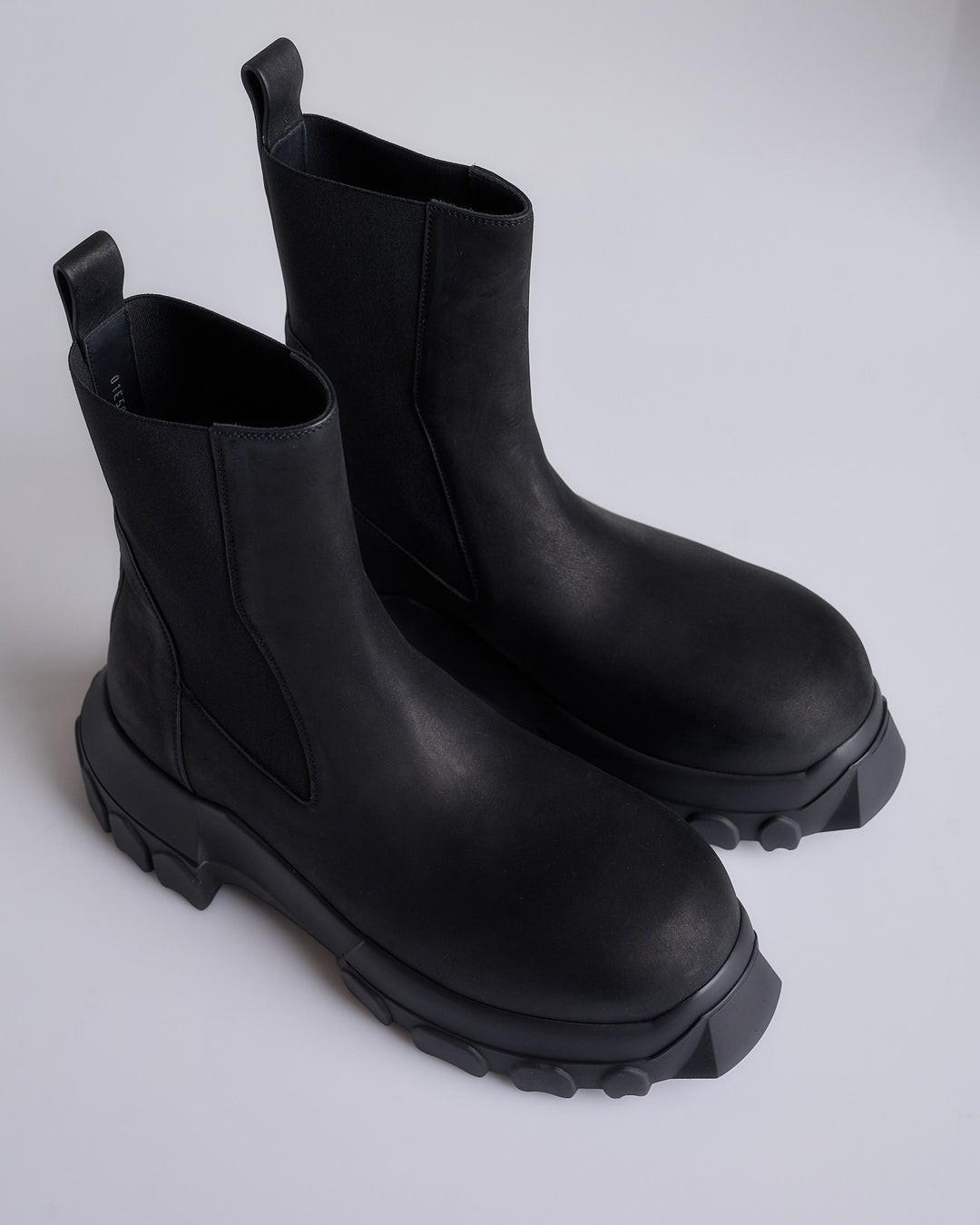 Rick Owens Tractor Beatle Boot LWN Nubuck Black Black