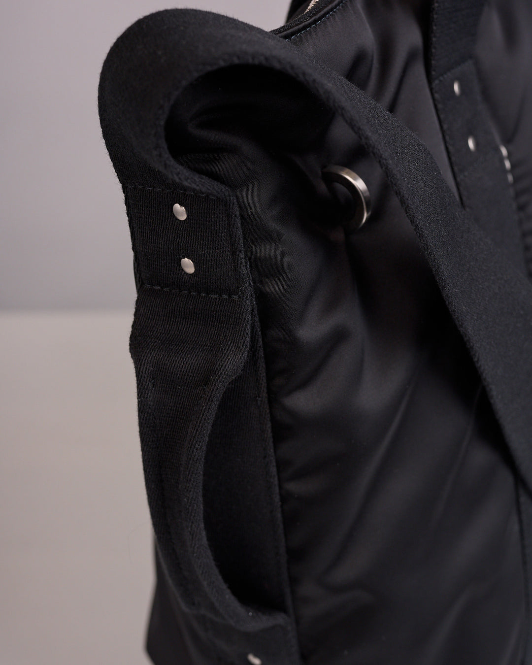 Rick Owens Trolley Bag Recycled Bomber Satin Padded Black