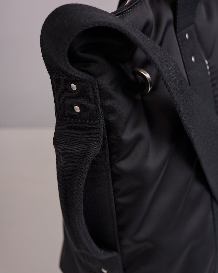 Rick Owens Trolley Bag Recycled Bomber Satin Padded Black
