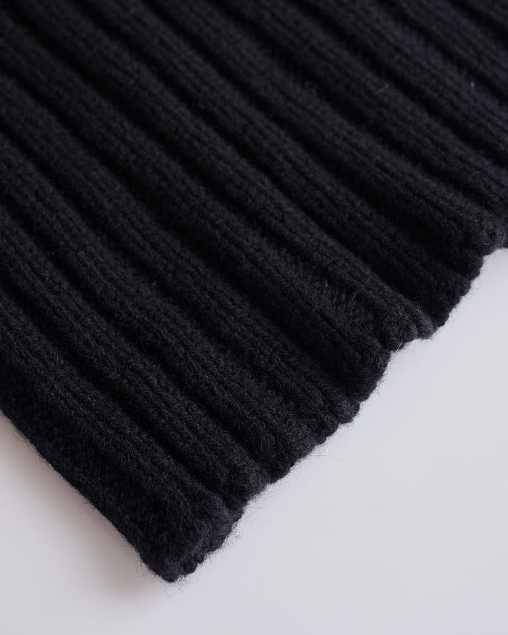 Rick Owens Tube Scarf Recycled Cashere Black