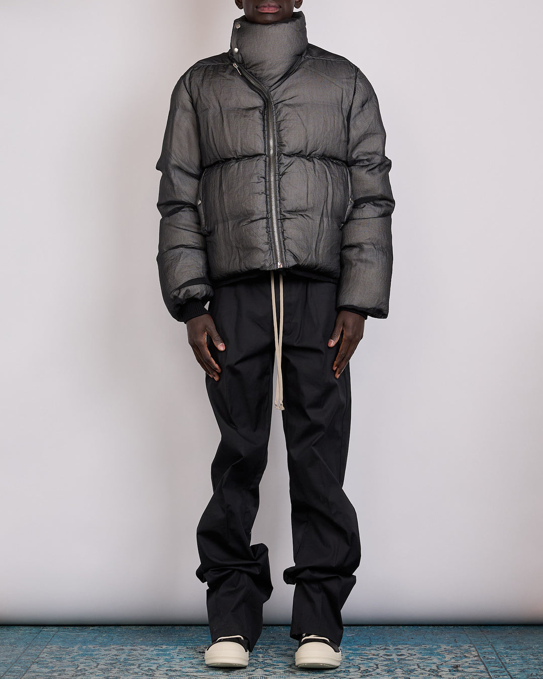 Rick Owens Turtle Duvet Down Jacket Sheer Ripstop Black