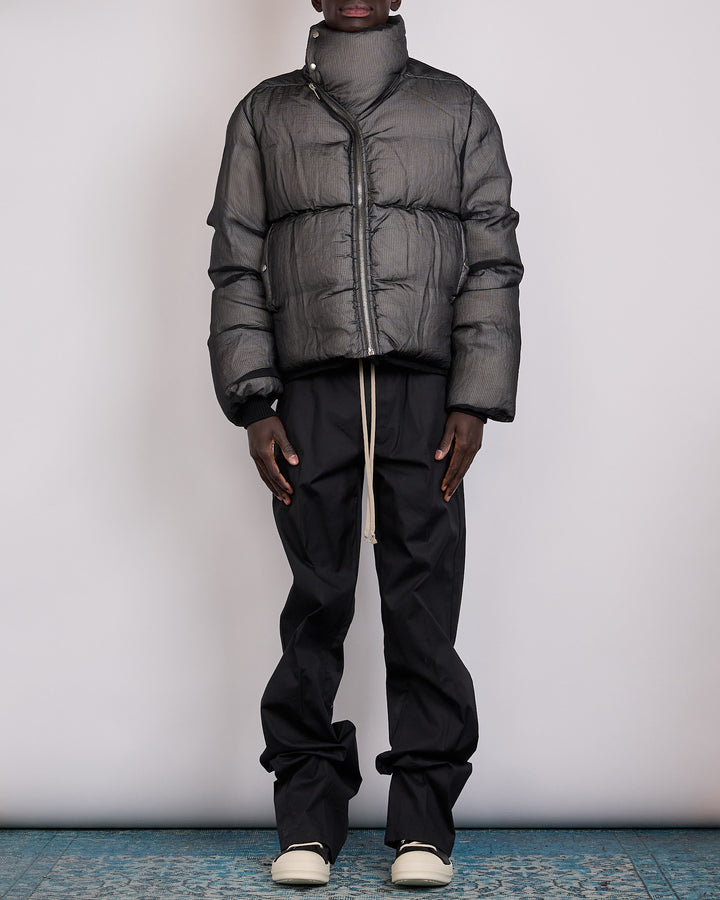 Rick Owens Turtle Duvet Down Jacket Sheer Ripstop Black