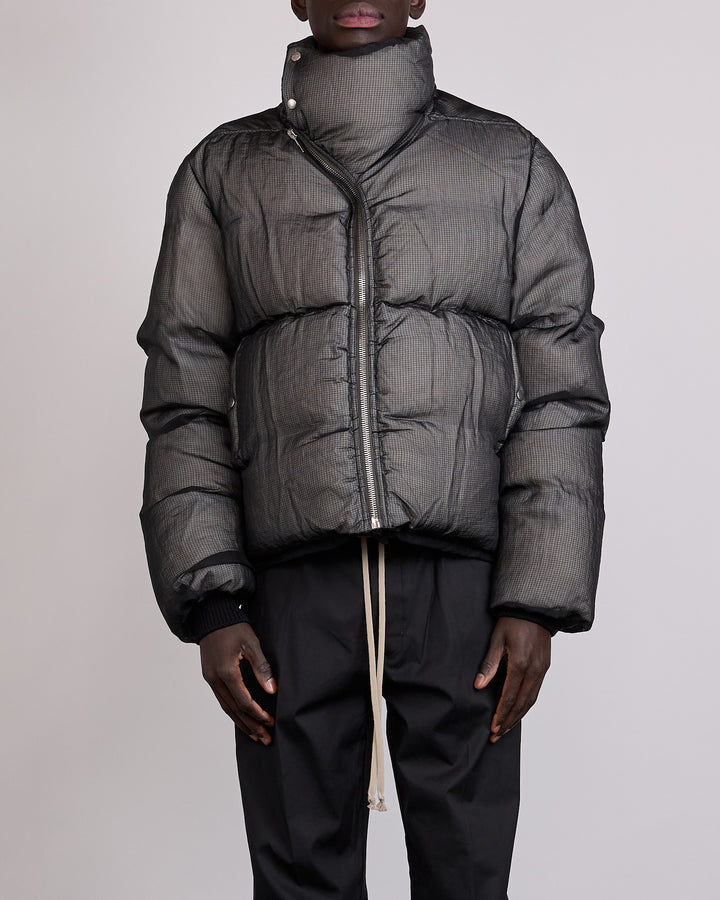 Rick Owens Turtle Duvet Down Jacket Sheer Ripstop Black