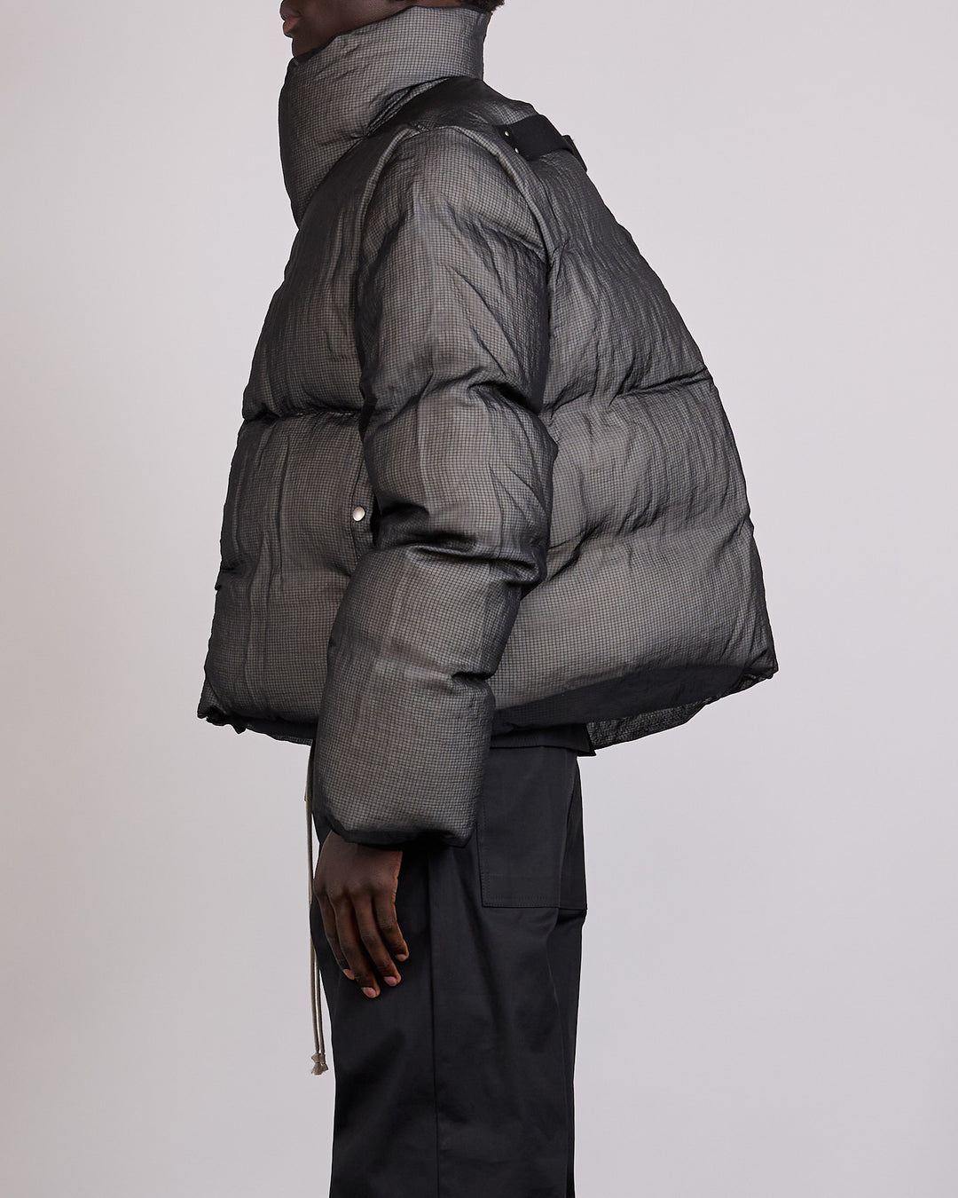 Rick Owens Turtle Duvet Down Jacket Sheer Ripstop Black