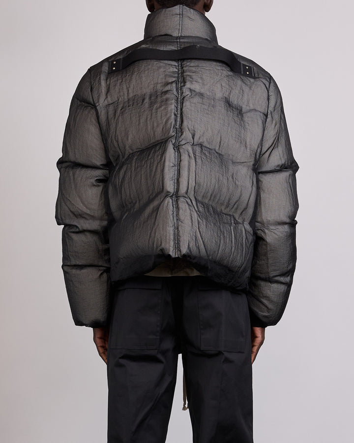 Rick Owens Turtle Duvet Down Jacket Sheer Ripstop Black