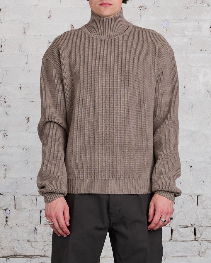 Rick Owens Turtleneck Heavy Wool Knit Dust