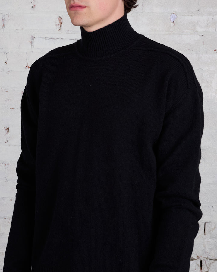 Rick Owens Turtleneck Recycled Cashmere Black