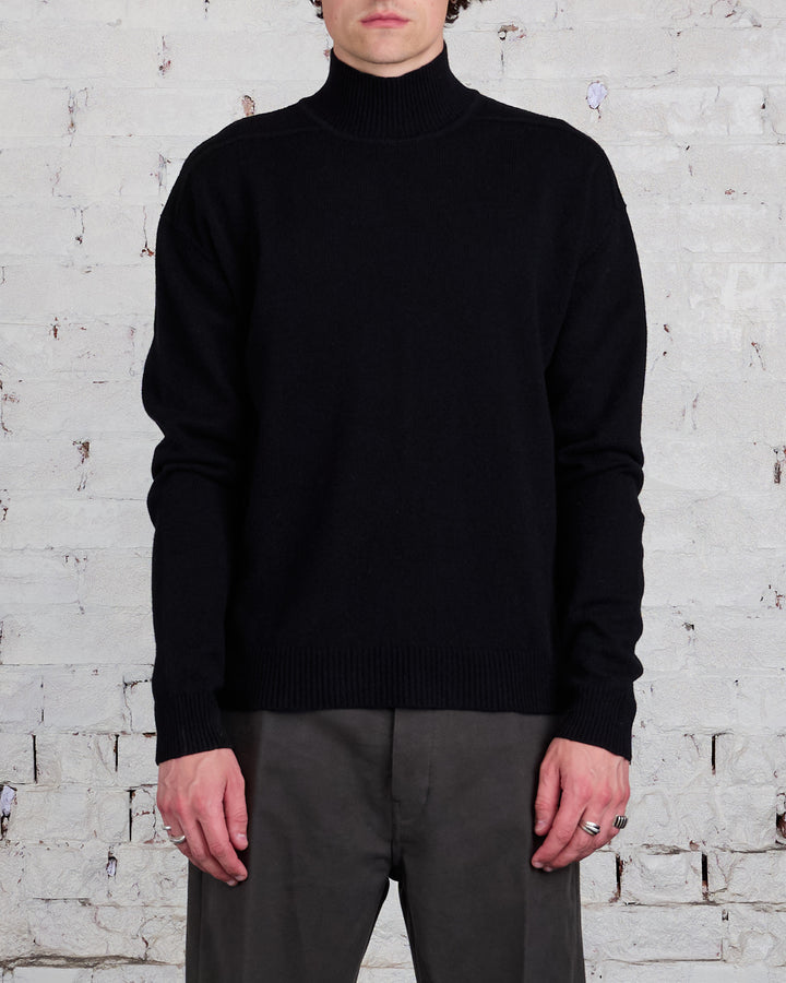 Rick Owens Turtleneck Recycled Cashmere Black