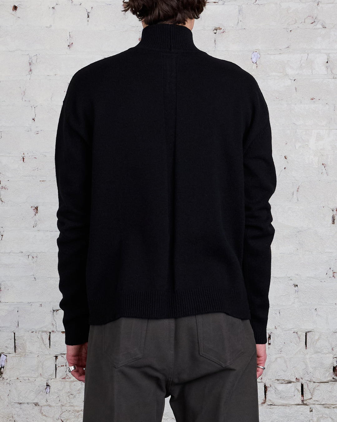 Rick Owens Turtleneck Recycled Cashmere Black