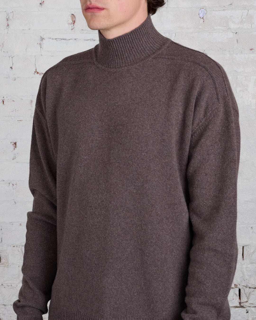 Rick Owens Turtleneck Recycled Cashmere Dust