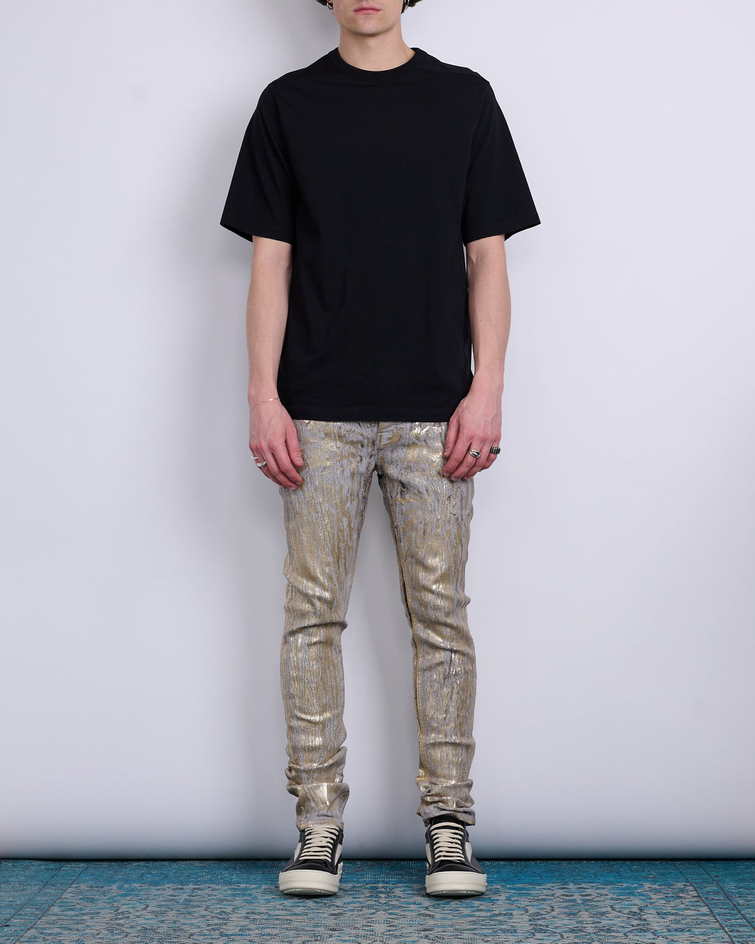 Rick Owens Tyrone Jean Megacrust Denim Gold