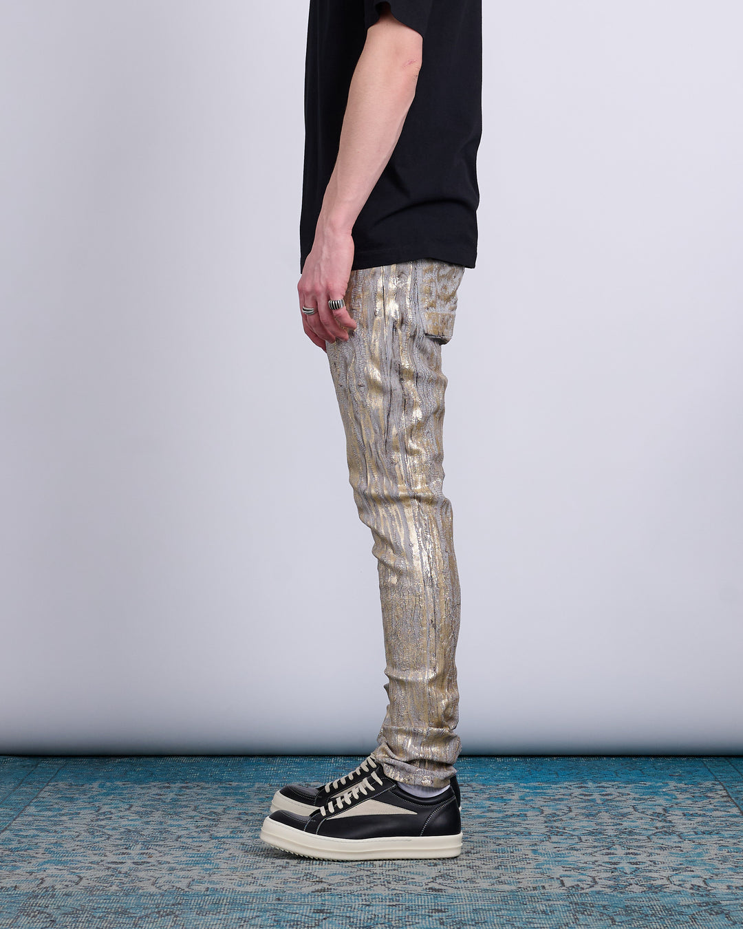 Rick Owens Tyrone Jean Megacrust Denim Gold