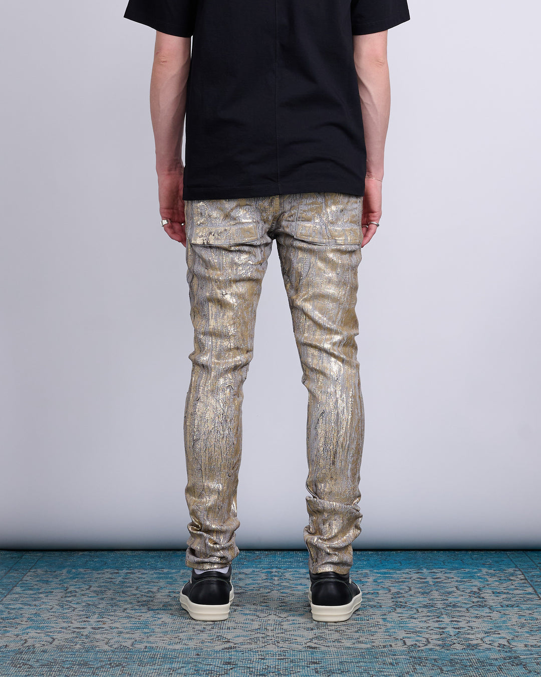 Rick Owens Tyrone Jean Megacrust Denim Gold