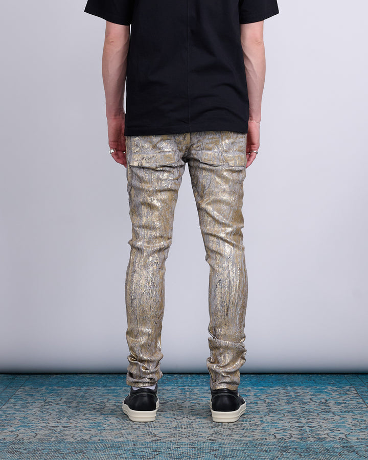 Rick Owens Tyrone Jean Megacrust Denim Gold