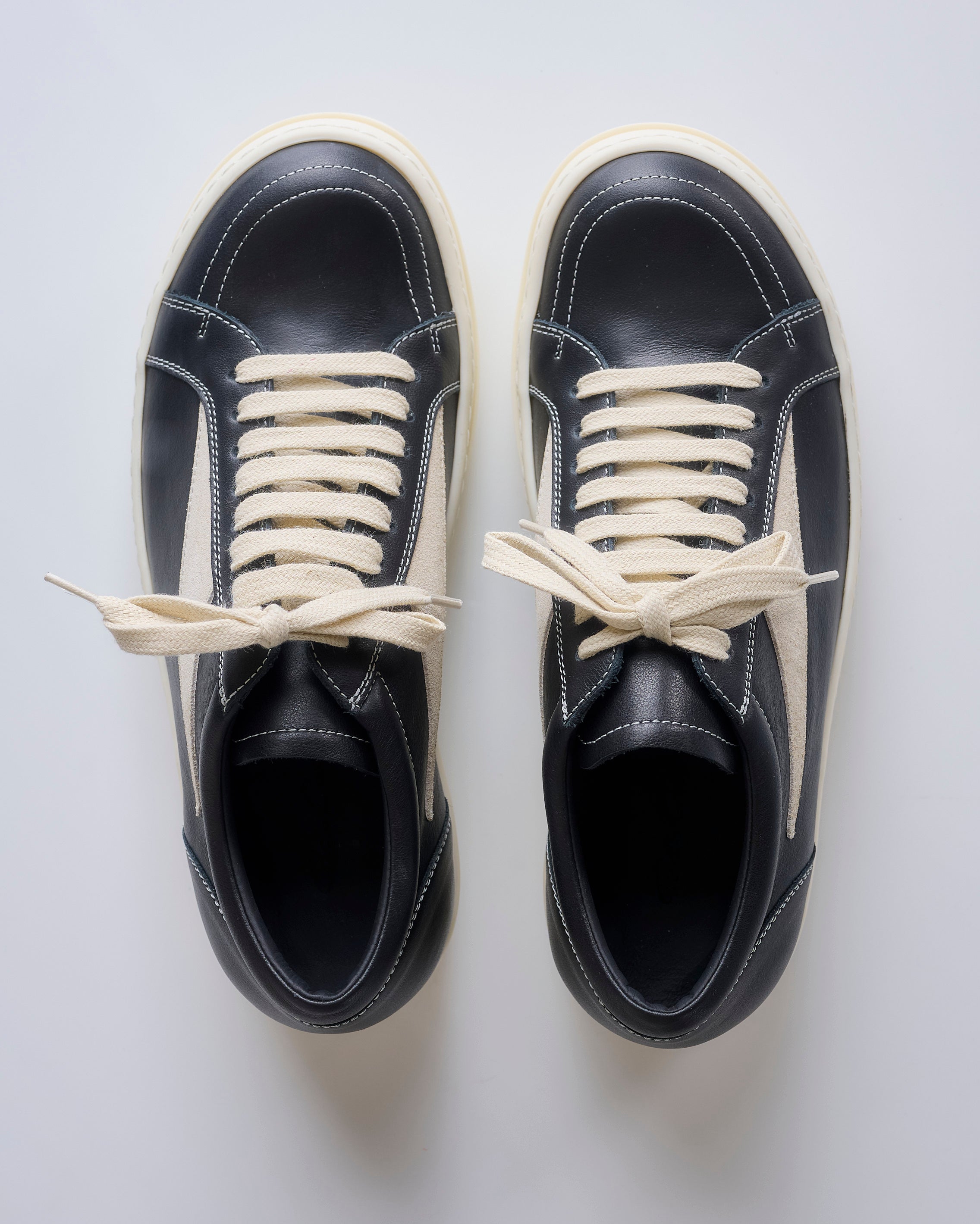 Rick Owens Vintage Sneaker LCO Leather Black Milk