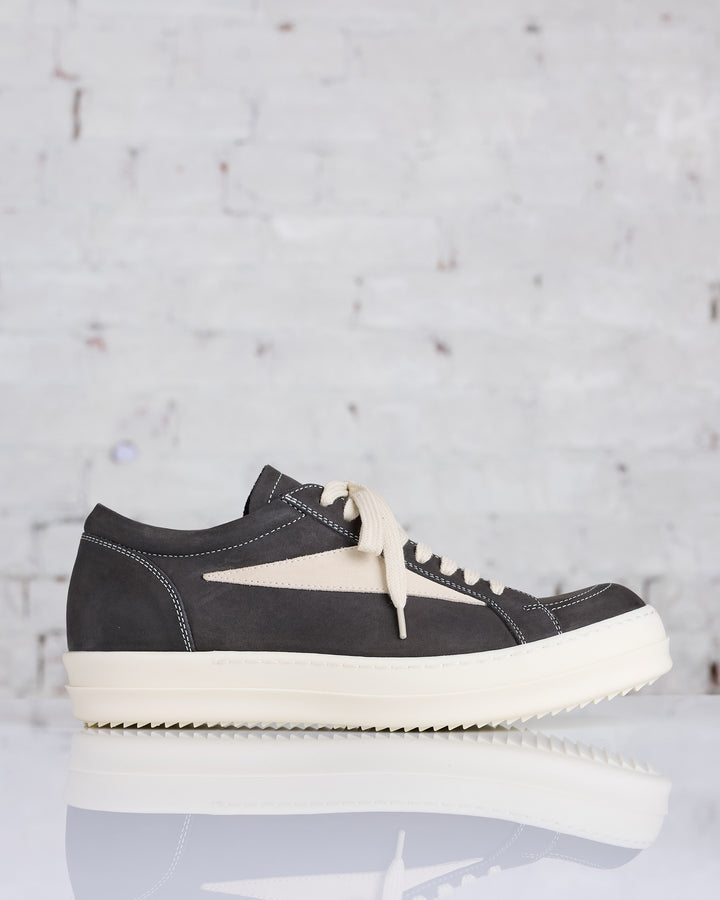 Rick Owens Vintage Sneaks LWN Nubuck Dark Dust/Milk