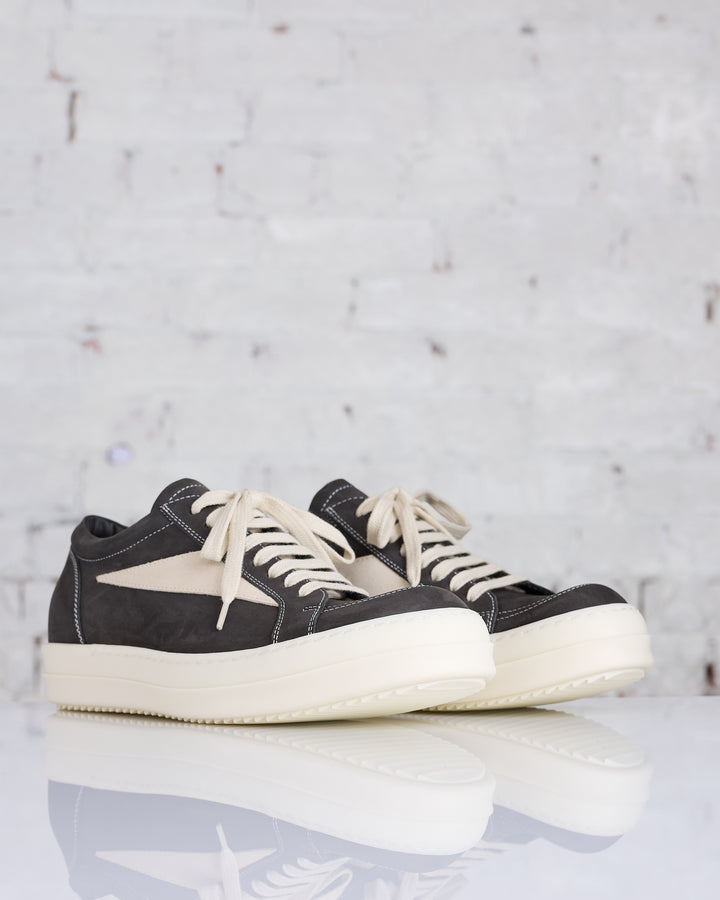 Rick Owens Vintage Sneaks LWN Nubuck Dark Dust/Milk