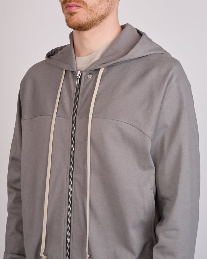 Rick Owens Windbreaker Zip Hoodie BA Heavy Jersey Steel