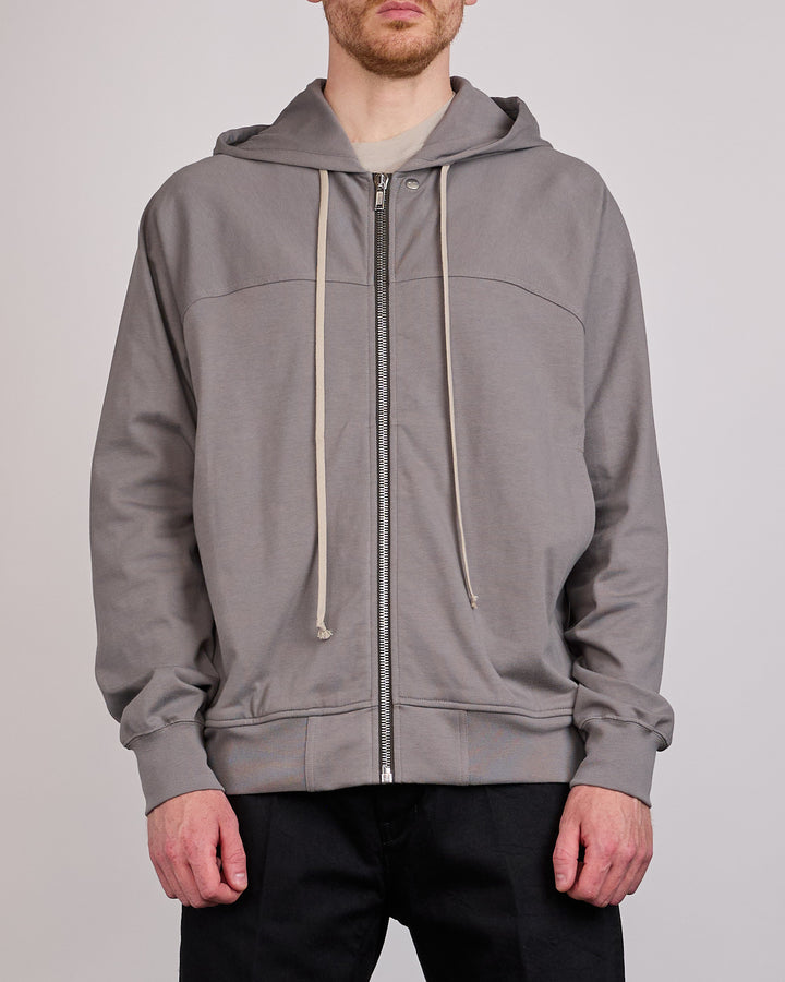Rick Owens Windbreaker Zip Hoodie BA Heavy Jersey Steel