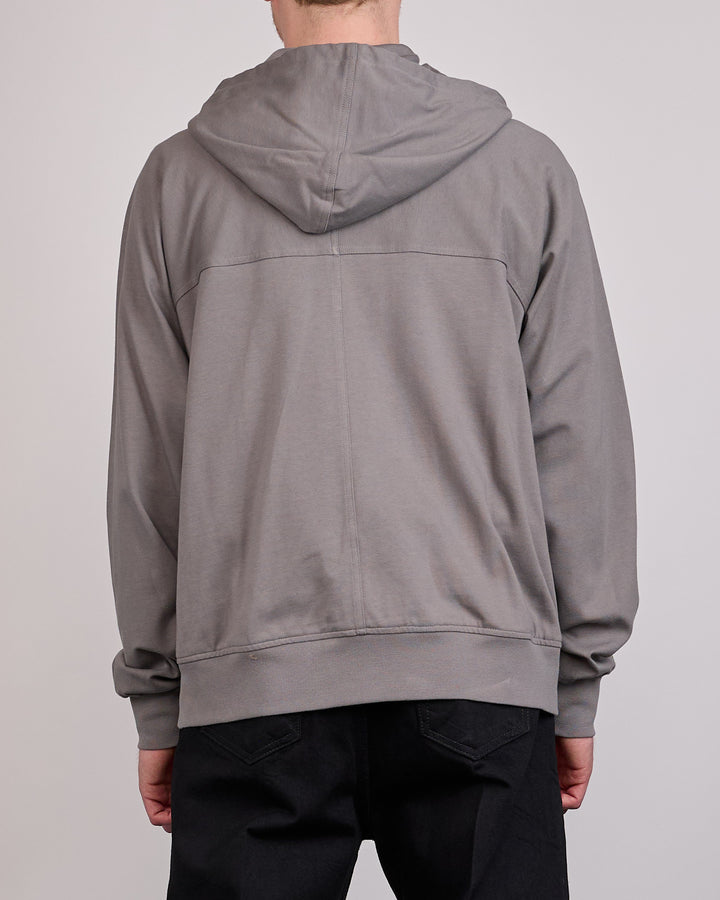 Rick Owens Windbreaker Zip Hoodie BA Heavy Jersey Steel