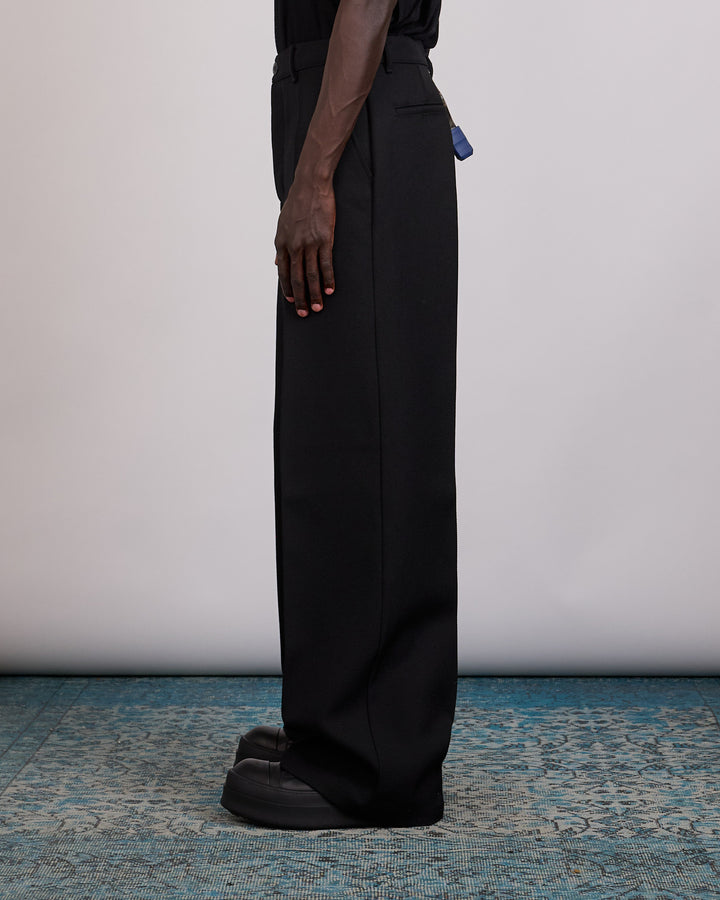 Rick Owens Work Pant Wool Whipcord Black