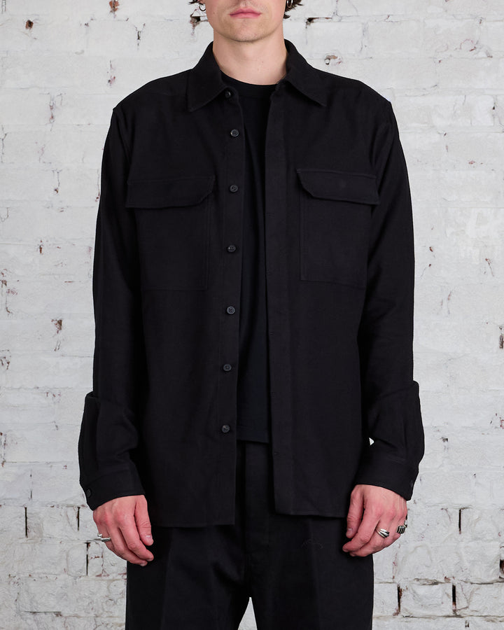 Rick Owens Workshirt Flannel Black