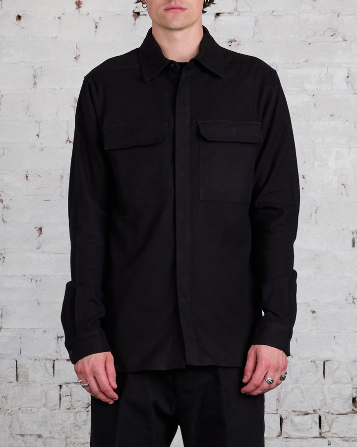 Rick Owens Workshirt Flannel Black