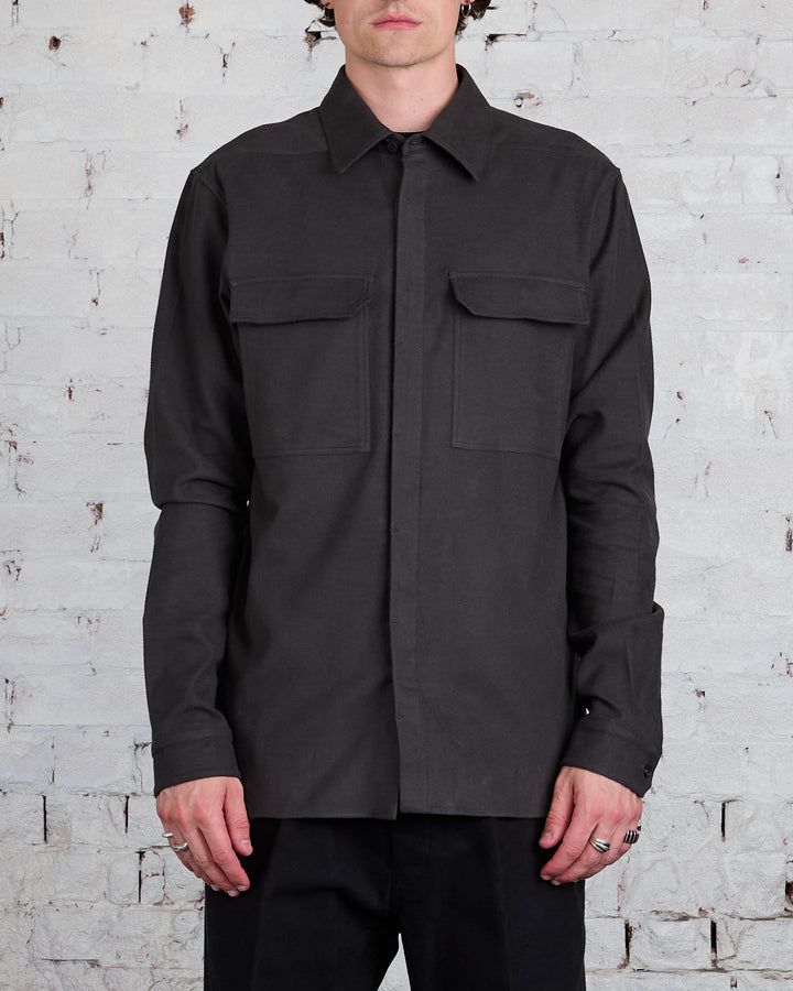 Rick Owens Workshirt Flannel Dark Dust