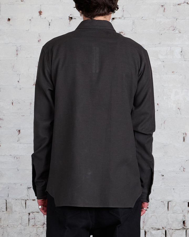 Rick Owens Workshirt Flannel Dark Dust