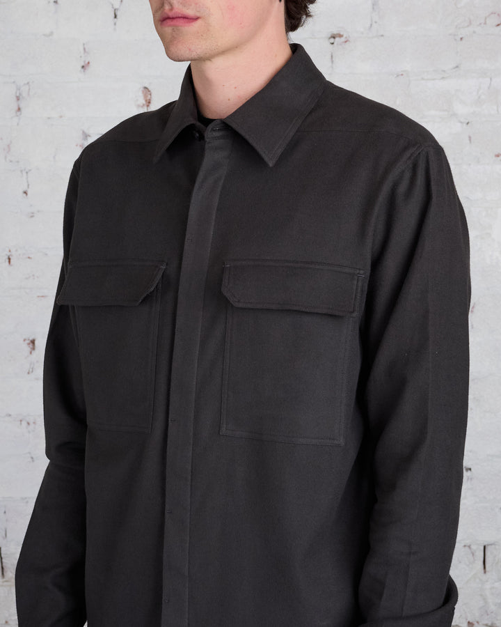 Rick Owens Workshirt Flannel Dark Dust