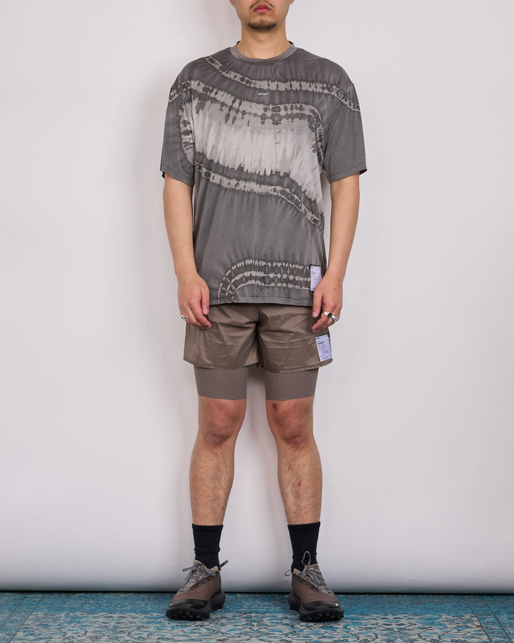 SATISFY Auralite T-Shirt Tie Dye Mineral Graphite