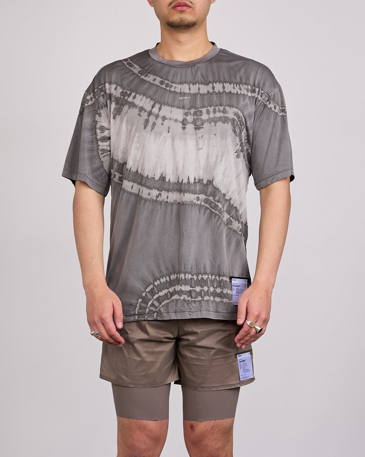 SATISFY Auralite T-Shirt Tie Dye Mineral Graphite