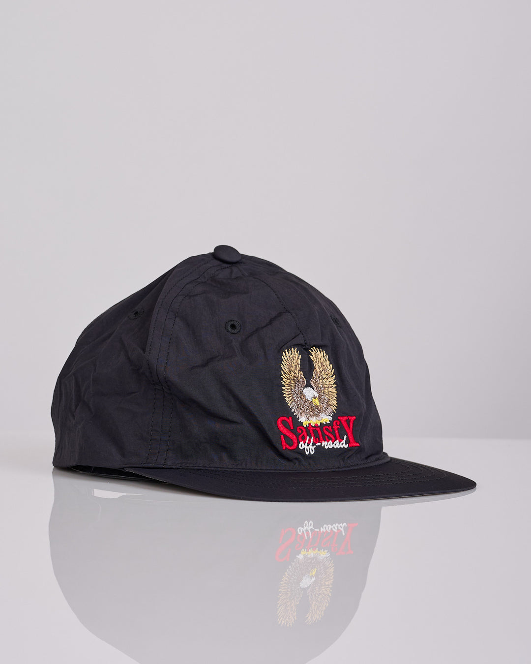 SATISFY FlightSilk 5-Panel Pinch Cap Black Eagle
