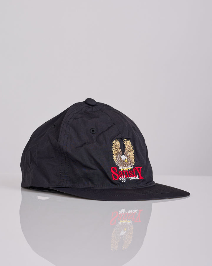 SATISFY FlightSilk 5-Panel Pinch Cap Black Eagle