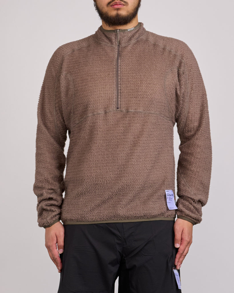 SATISFY FuzzFleece AD Half-Zip Top Falcon – LESS 17
