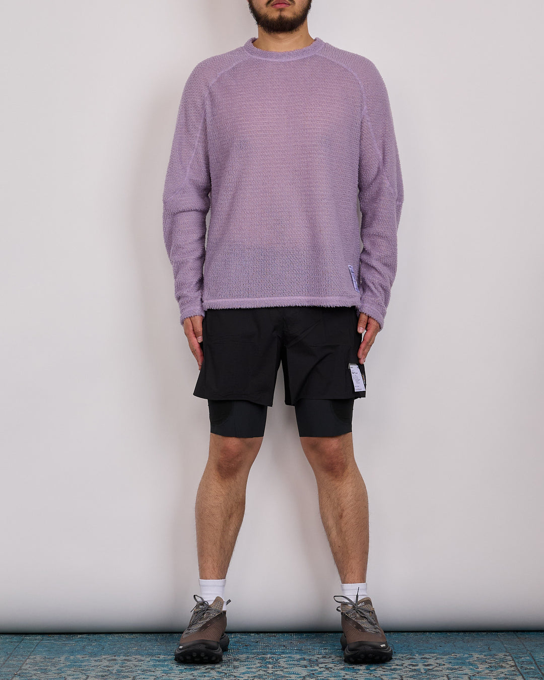 SATISFY FuzzFleece AD Long Crewneck Dusk
