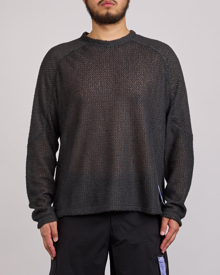SATISFY FuzzFleece AD Long Crewneck Phantom