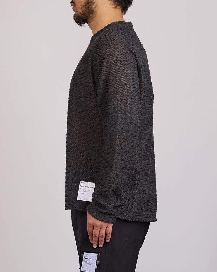 SATISFY FuzzFleece AD Long Crewneck Phantom