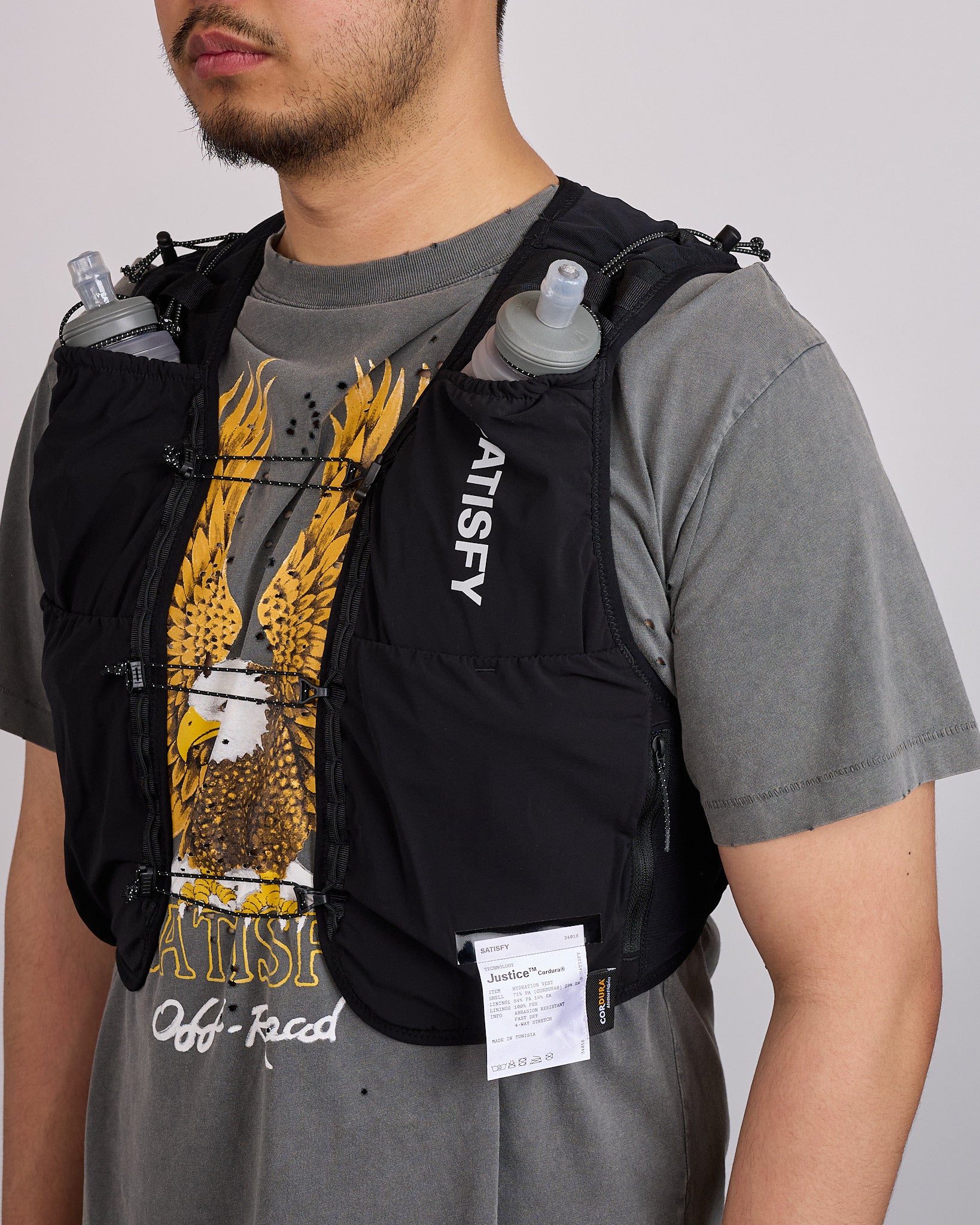 SATISFY Justice Cordura Hydration Logo Vest Black – LESS 17
