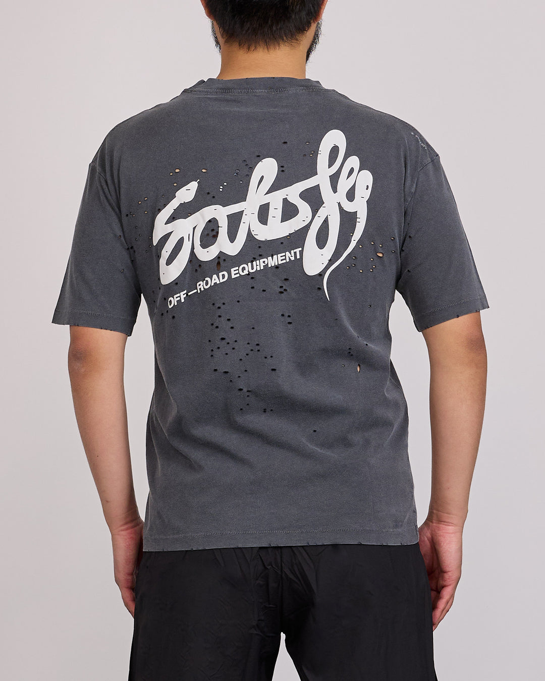 SATISFY MothTech Graphic T-Shirt Faded Black Eagle