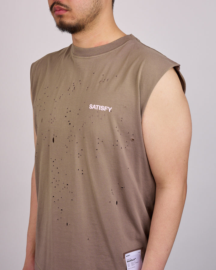 SATISFY MothTech Muscle Sleeveless Logo T-Shirt Sun Bleached Falcon