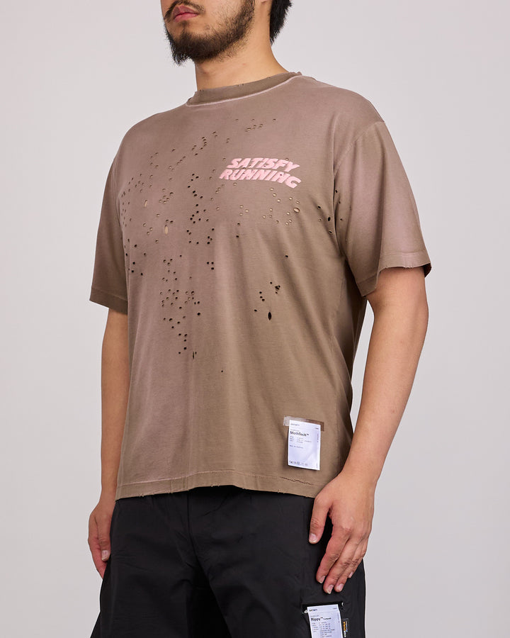 SATISFY MothTech Running Graphic T-Shirt Sunbleached Rain Drum Water