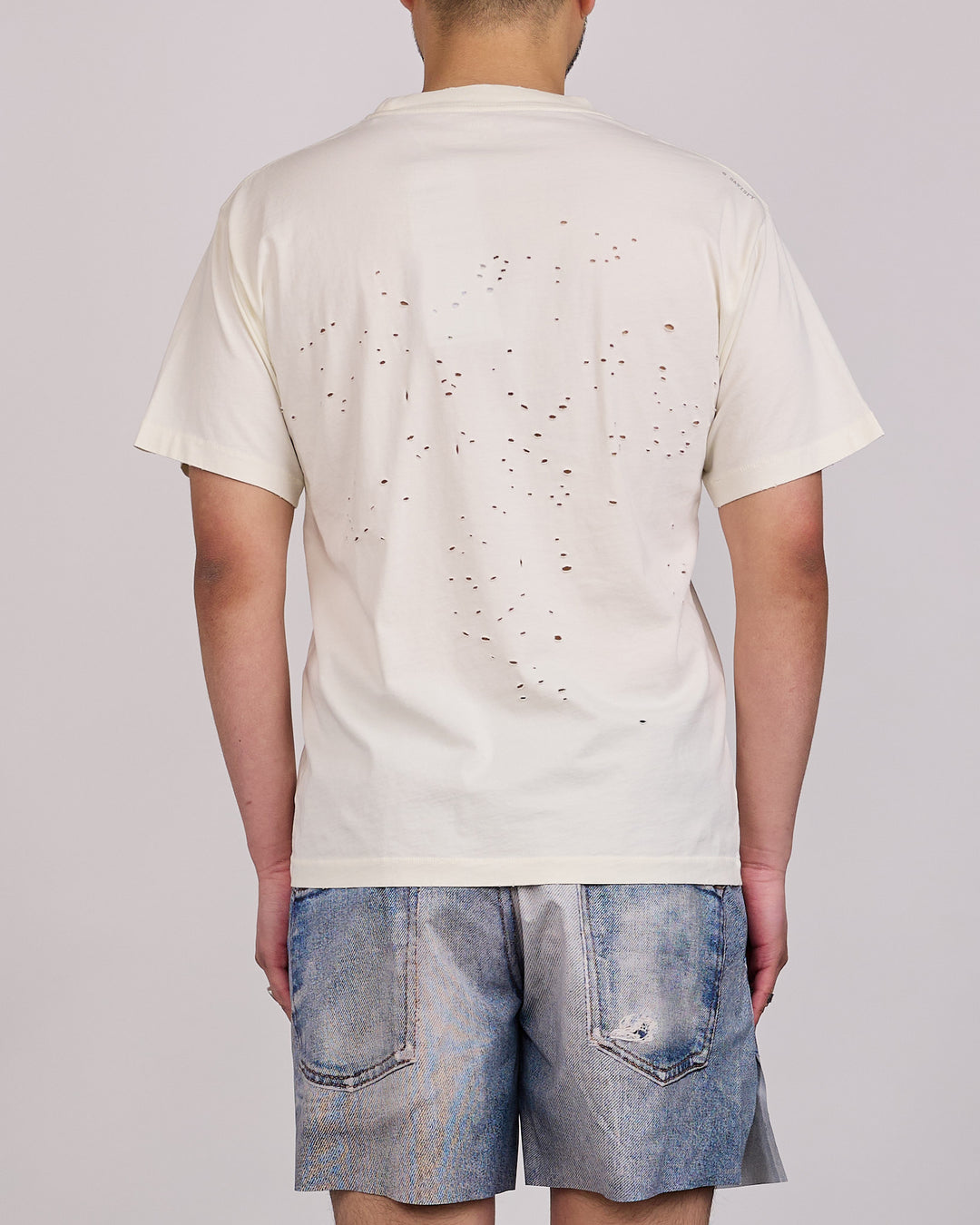 SATISFY MothTech Small Logo T-Shirt Aged Ecru
