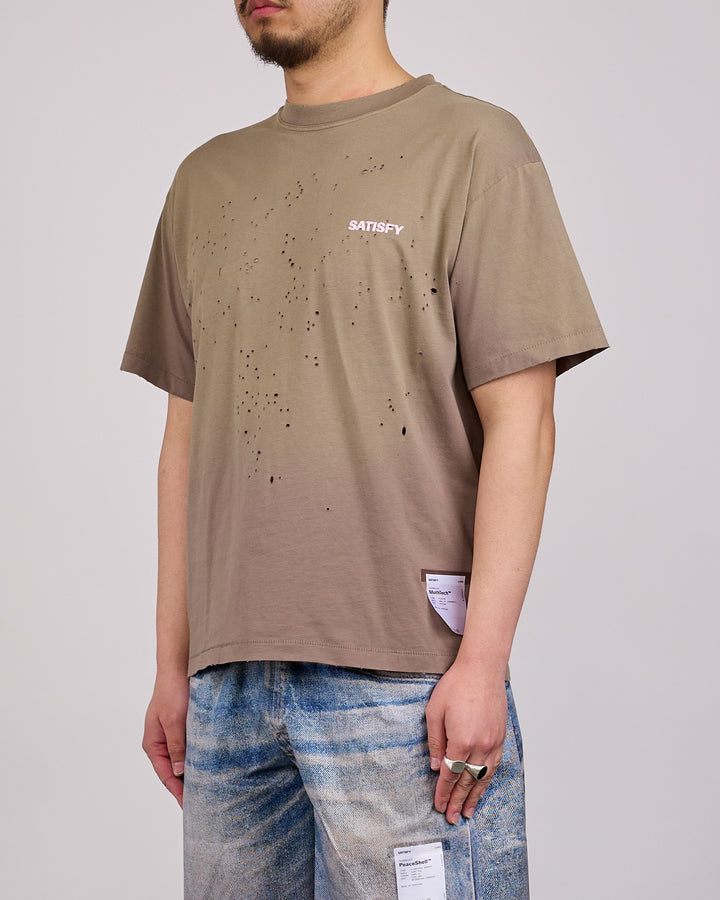 SATISFY MothTech Small Logo T-Shirt Sun Bleached Falcon