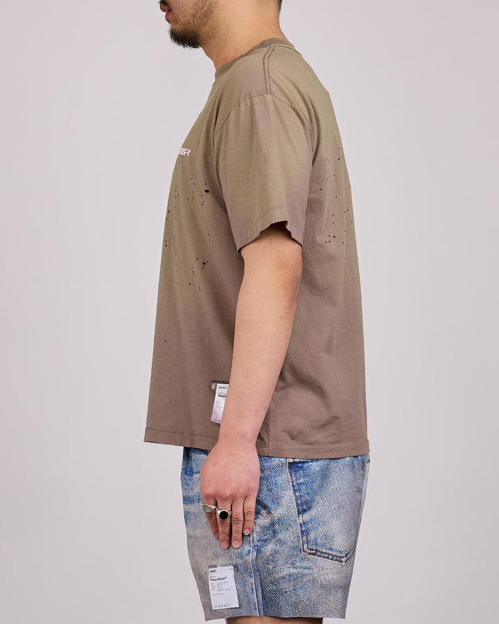 SATISFY MothTech Small Logo T-Shirt Sun Bleached Falcon