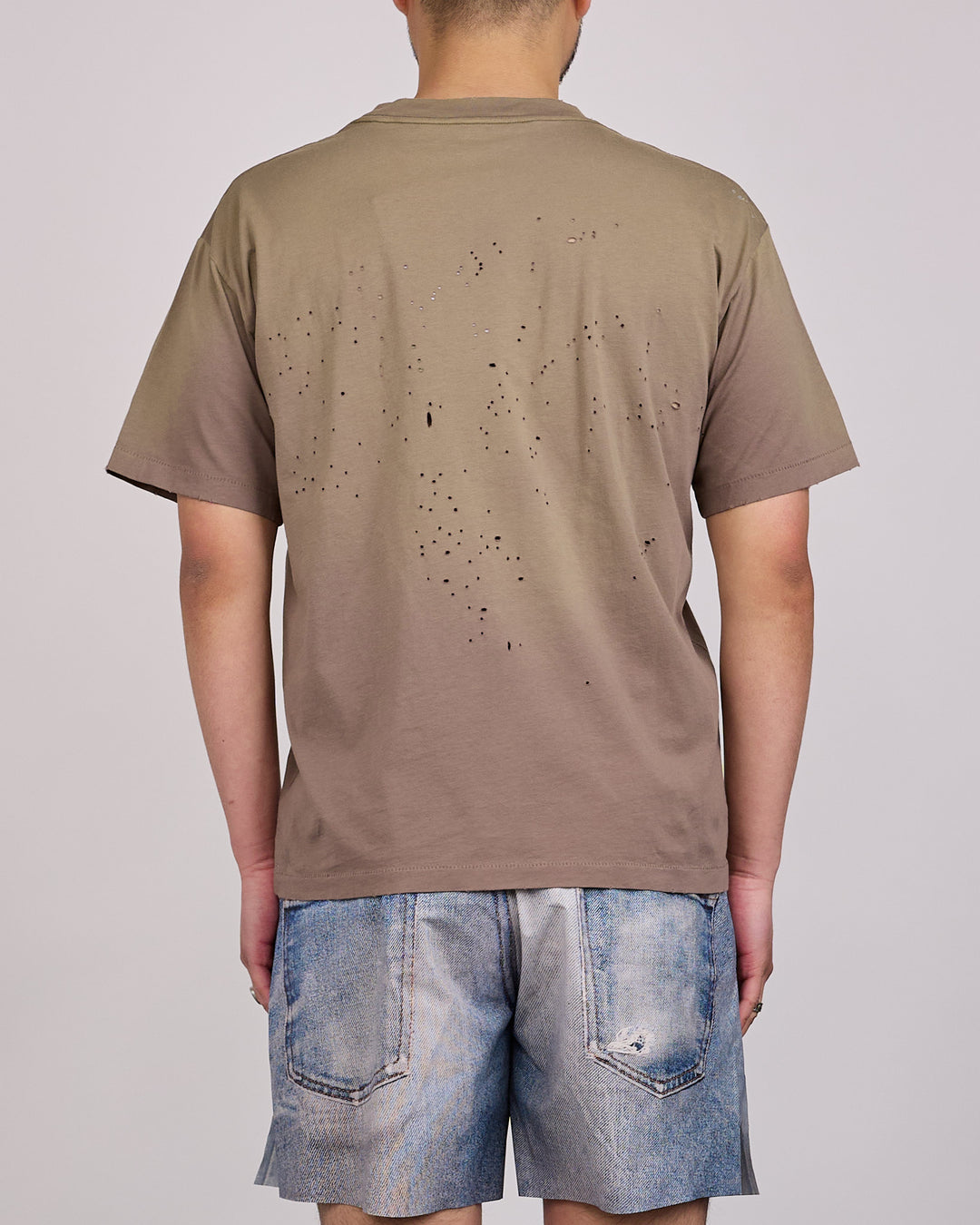 SATISFY MothTech Small Logo T-Shirt Sun Bleached Falcon