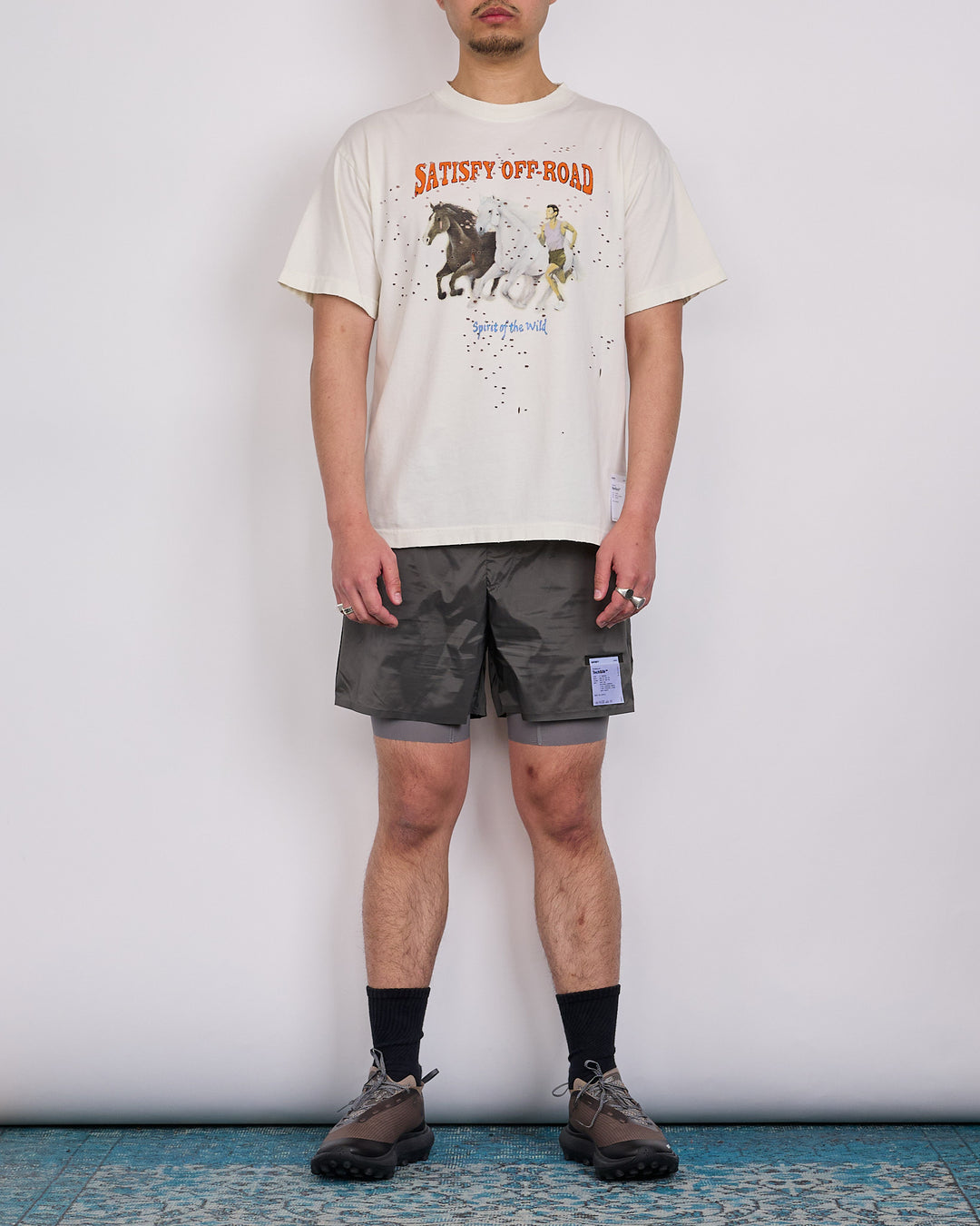 SATISFY MothTech Spirit Graphic T-Shirt Off White